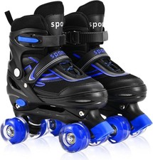 Roller Skate Pattini regolabili per bambini con le ruote illuminate Taglia M