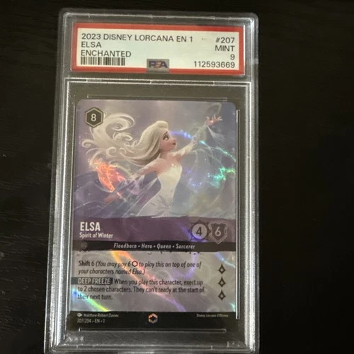 Disney Lorcana Elsa Spirit of Winter First Chapter Enchanted #207 PSA 9