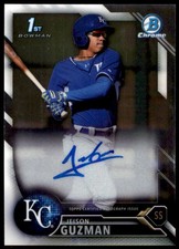 2016 BOWMAN CHROME JEISON GUZMAN BCAP-JG MINT 1ST AUTOGRAPH KANSAS CITY ROYALS