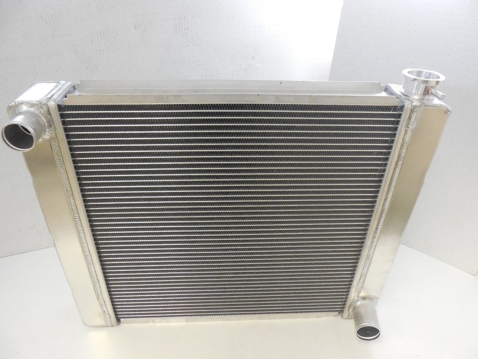Single Sided Radiator Universal Alum Radiator Chevy single pass w/ mounting holes overall 23 ...