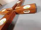 Wall Mahogany Wood CHRISTIAN Cross Made from  Carpenter's LEVELS  12" X 22" X 1" — photo 10