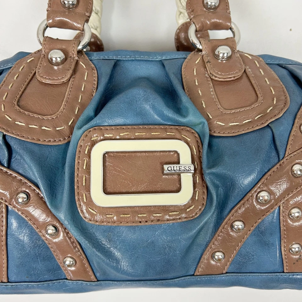 Bolso Cartera Y2K Guess Don Juan Bloques de Colores Cuero Logo Cartera Para Mujer Foto 2 de 4