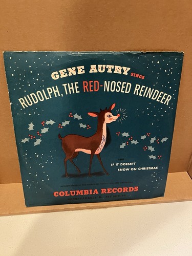 1949 Rudolph the Red Nosed Reindeer GENE AUTRY 78 RPM LP Columbia MJV ...