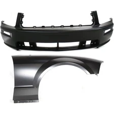 Bumper Cover Fascia Kit For 05-09 Ford Mustang Front CAPA 2 pc with Fenders