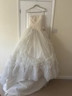 Vintage Justin Alexander Wedding Dress Style 8185 US 8 UK 12 Sand Ivory
