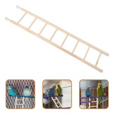 Bird Ladder Parrot Cage Toy Wooden Bird Stand Bird Training Toy Parakeet Ladder