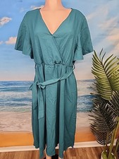 NWT Cupshe Women Teal Green  long Casual Dress Size Extra Large