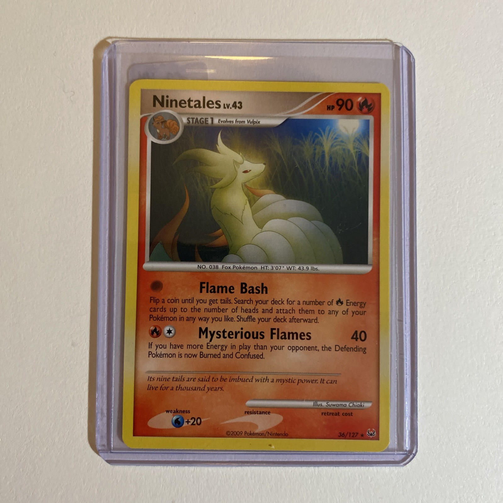 Ninetales 36/127 Rare Platinum Pokémon Card NM