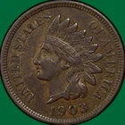 1903 Indian Head Cent Choice Extremely Fine XF+ Coin #33220