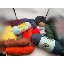 Mixed Yarn Lot Caron One Pound Mainstays Worsted 4 Ply Acrylic Multi Color 5+Ibs