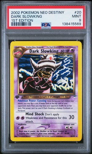 Dark Slowking (1st Edition) graded PSA 9 for sale on eBay