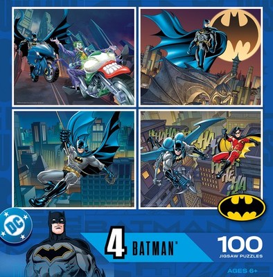 MasterPieces - Batman 4-Pack 100 Piece Jigsaw Puzzles
