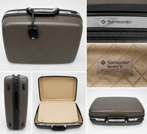 Vintage Samsonite Seminy II Hard Shell Suitcase Gray Gray Unisex - No Keys