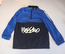 Mossimo Boys Size 16 Blue Black 1/4 Zip Pullover Windbreaker Jacket Colorblock