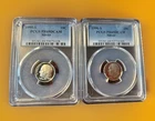 1995S & 1996S 10C Roosevelt Dimes  PCGS PR69DCAM 90% Silver