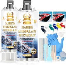 Marine Fiberglass Repair Kit for Boats Pro Gel Coat  Epoxy Resin to Fix Holes,