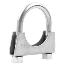 , 1.5 inch U Bolt Exhaust Clamp, Muffler Heavy Duty Clamp 1.5"