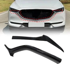 2PCS Gloss Black Front Lower Grill Molding Trims Cover FOR CX-5 17-21