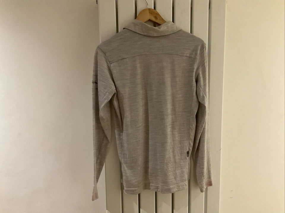 Rapha Men’s Grey Marl Long Sleeve T Shirt. Merino Wool Blend. - Image 4 of 4