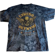 Liquid Blue T Shirt Mens 2XL Blue Tie Dye Lynyrd Skynyrd Short Sleeve Cotton