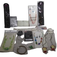 NEW Lot of Costume Jewelry 16 Packaged Items Necklaces Bracelets Earrings Anklet