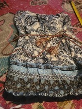 NWT VTG Rue 21 blue white belted mini dress or sleeveless tunic shirt M womens