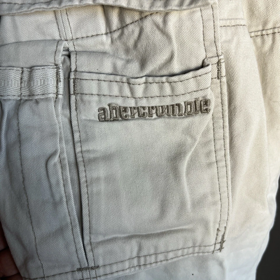 Pantalones de Colección Abercrombie Niños Talla 10 Beige A 92 Paracaidista Carga Militar Y2K Foto 4 de 4