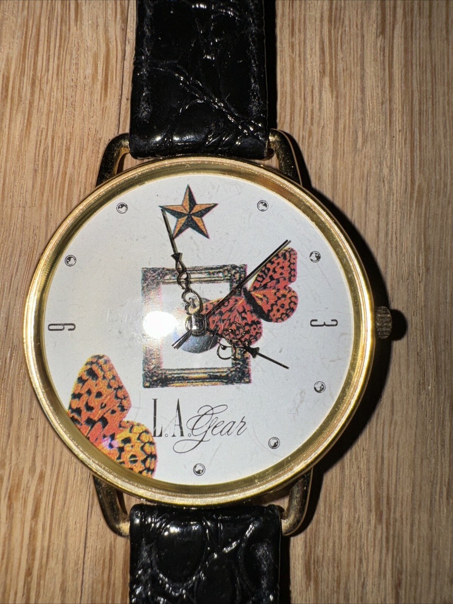 Vintage LA GEAR Butterfly Wristwatch With Large Face  display picture 1