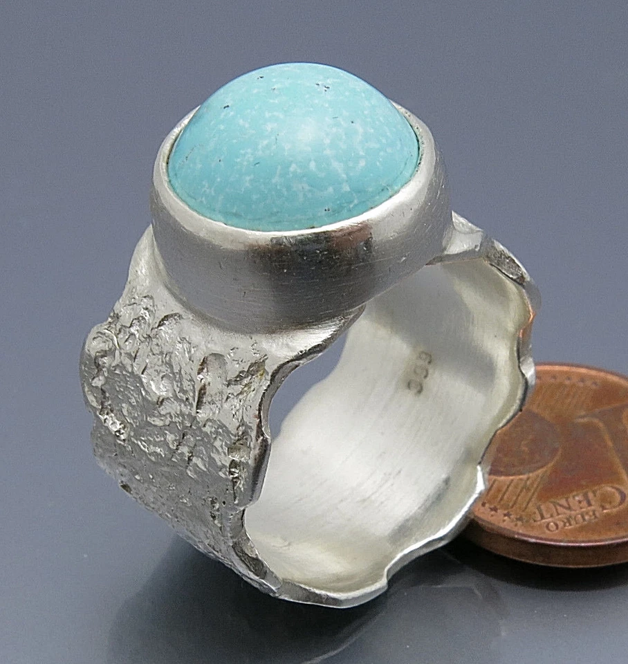 REIF-DESIGN - ANTIK STYLE LARIMAR RING - EIGENE GOLDSCHMIEDE - 999 FEINSILBER - Bild 4 von 4