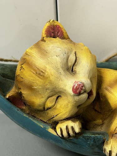 RITE AID Home And Garden DAY DREAM FIGURINE (2016) Cat In Hammock Sleeping - Picture 8 of 19