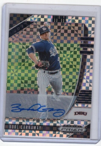 Burl Carraway 2020 Panini Prizm Draft Auto Power Plaid Autograph 04/17