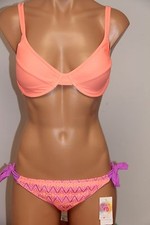 NWT Hula Honey Swimsuit Bikini 2 piece set Sz S D-cup CNTLP Crochet