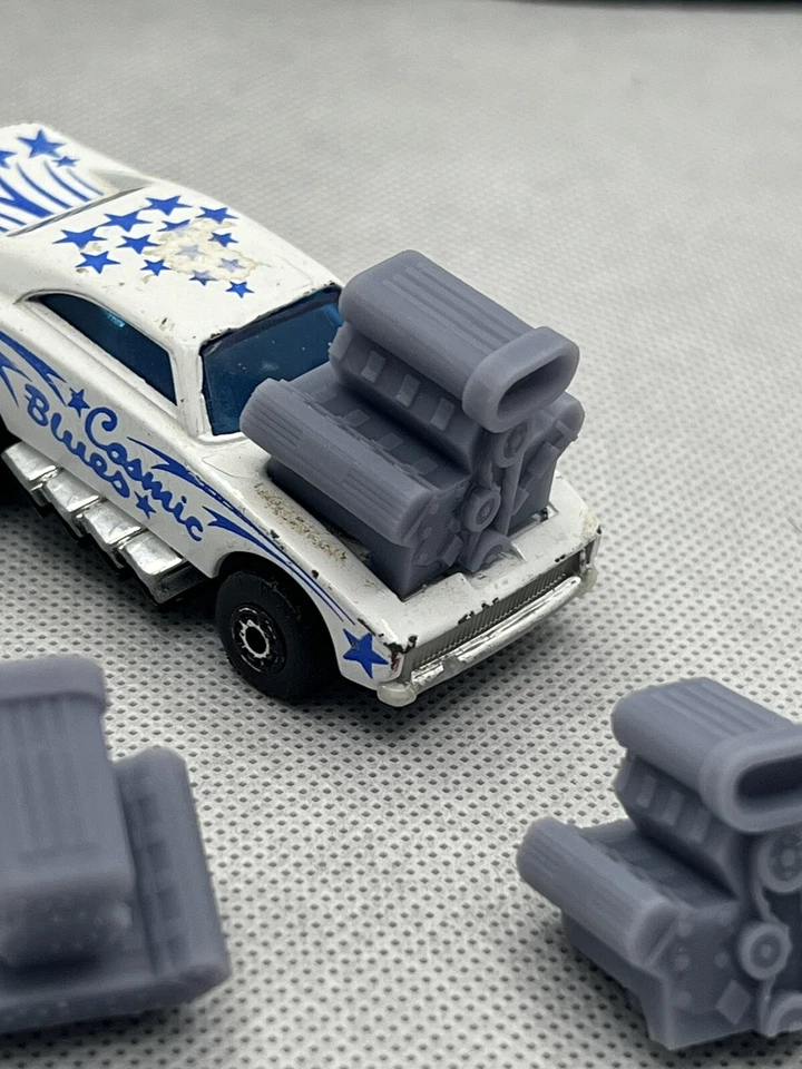 2 engines for Matchbox No 26 Superfast Cosmic Blues Dodge Charger - Image 4 of 4