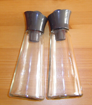 EMSA FIT & FRESH Essig u. Öl Set - Tischkultur Flaschen mit 0,25 L - Glas / Grau