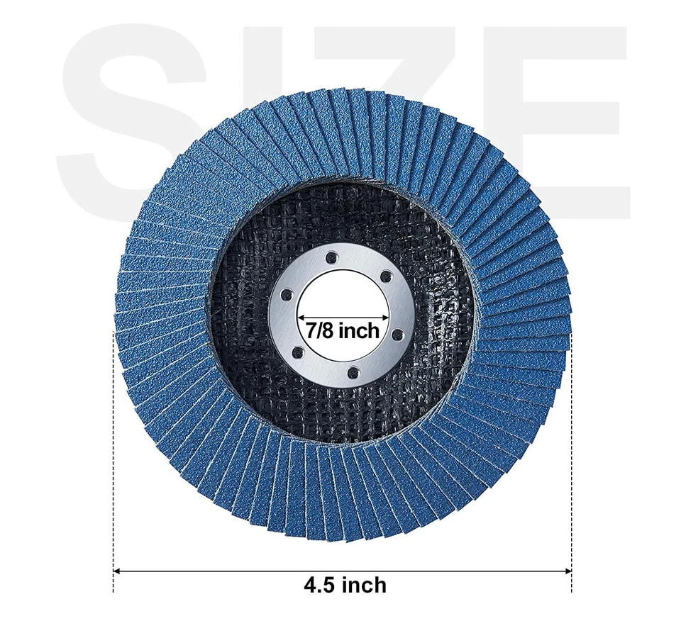 200PACK 4.5” x 7/8" Professional 40 Grit Zirconia Flap Disc Grinding Wheels T29 - Image 2 of 4