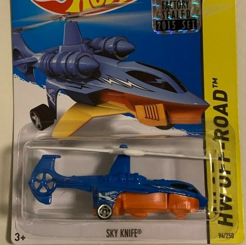 HW719 HOT WHEELS 2015 SKY KNIFE HELICOPTER HW OFF ROAD