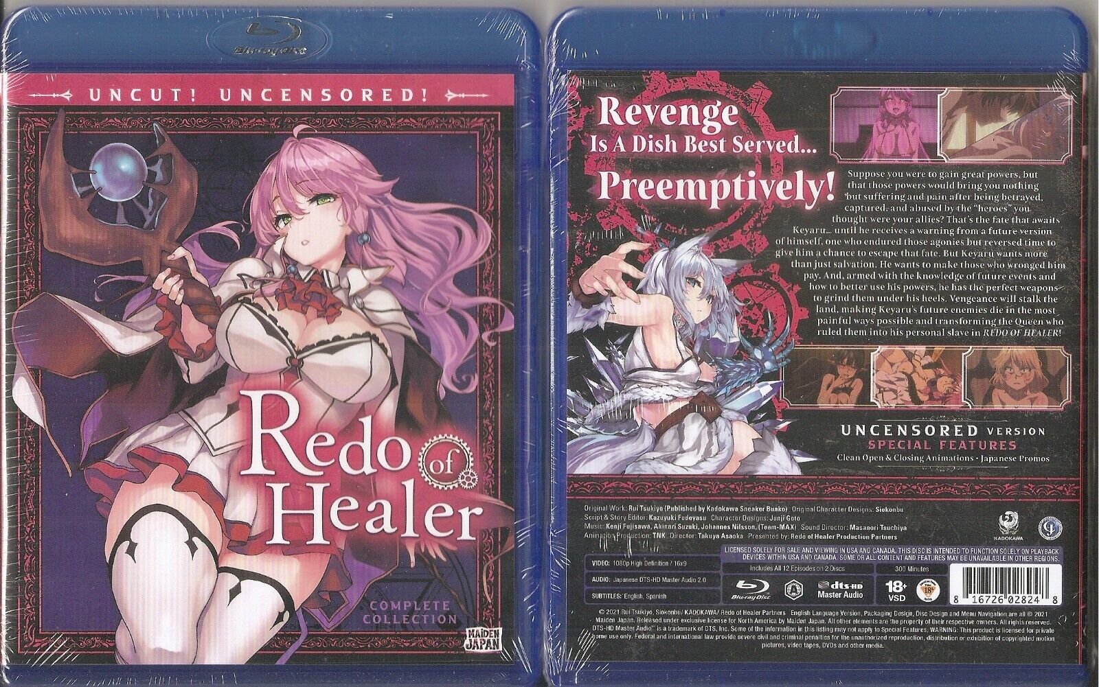 Redo of Healer DVD Anime Series Uncut, Uncensored (English Subs) USA  shipping