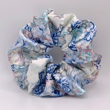 Extra Large hand Finished scrunchies, satin silk hair bobble,ponytail Holder.
