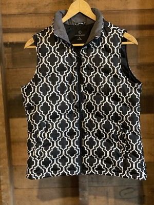 Lands' End Women's Puffer Vest Polyester Down Full Zip Outdoor Sz Small
