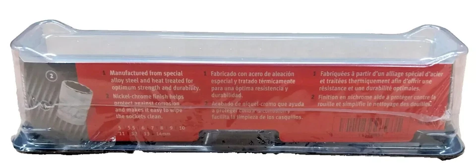 SNAP ON TOOLS 111TMMDY 11 Pc Metric 1/4 dr 12Pt Socket Set 5,5.5,6-14 sealed + - Image 4 of 4