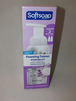 New Sealed Box!! Softsoap Foaming Tablet Starter Kit * 1 Bottle + 2 Tablets