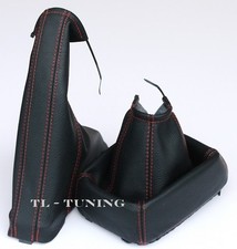 Schaltsack + Handbremssack FADEN ROT passend für OPEL CORSA B, TIGRA A Echtleder