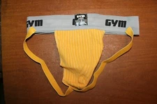 MEN'S GYM GOLD JOCKSTRAP JOCK MEDIUM 2 INCH WAISTBAND