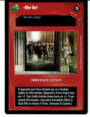 STAR WARS CCG THEED PALACE RARE AFTER HER! ex