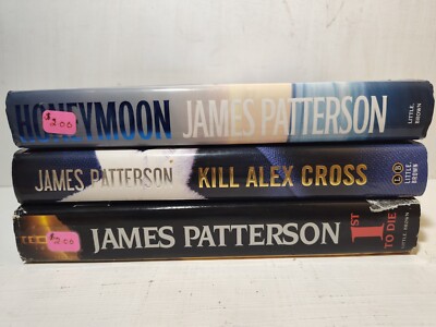 Lot Bundle of 3 JAMES PATTERSON HC Books; Honeymoon, Kill Alex