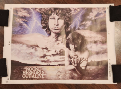 Jim Morrison Poster No One Here Gets Out Alive Splash Manchester Made in England