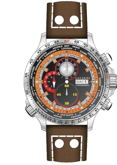 Relojes de pulsera de cuarzo de cuero Cavadini