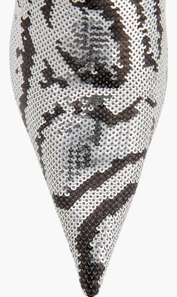 ⭐️ Botas Balenciaga Cuchillo Lentejuelas Piel de Serpiente $1500 Nuevas Foto 3 de 4