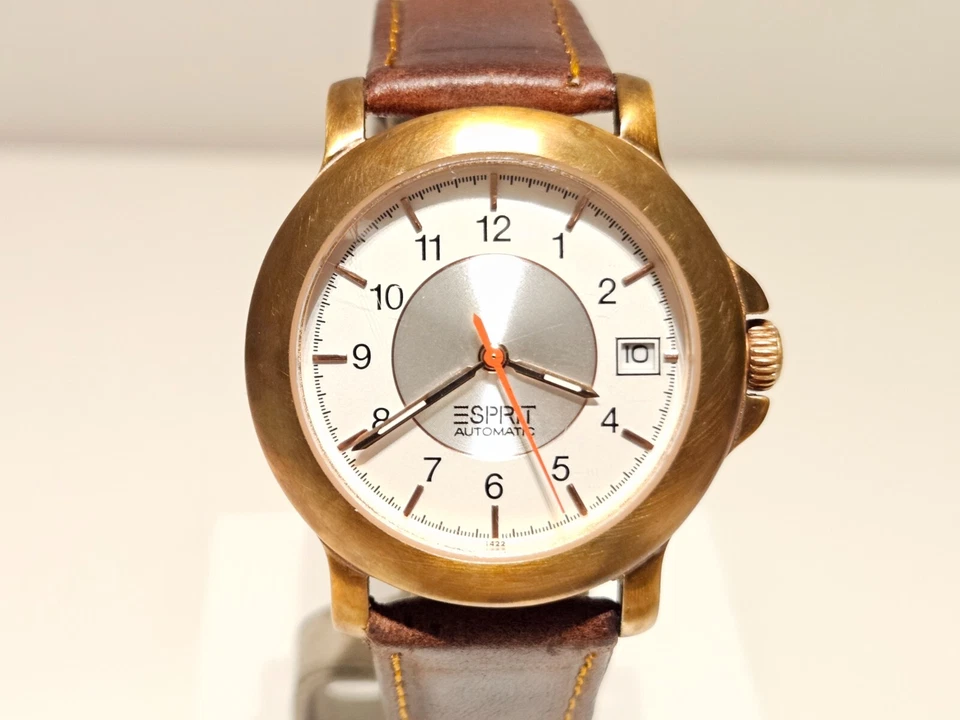 RELOJ MECÁNICO VINTAGE CAJA LATÓN ESFERA DOS TONOS HOMBRE "ESPRIT" 21J TIMEWEAR Foto 2 de 4