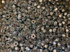 8-32  ZINC NYLON INSERT STOP LOCK NUT -  100 PIECES